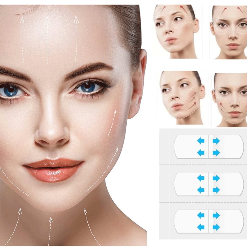 80x Invisible Face Lifter Tape Instant Face Lift Tape Double Chin Wrinkles